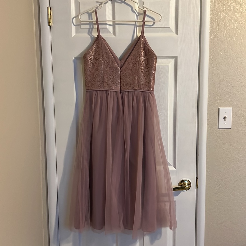 David’s Bridal Tulle Short Bridesmaid Dress - Picture 2 of 5